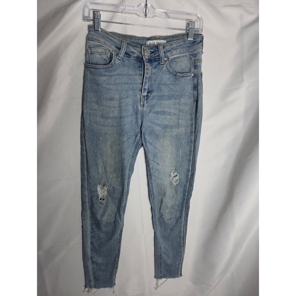 Blue Savvy Jeans Womens  Blue Light Wash Skinny High Rise Skinny